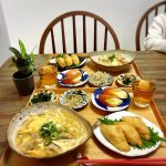 温まる♡鶏肉と卵の生姜あんかけうどん